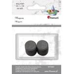 TITANUM Magnets straddling black 15mm 10pcs