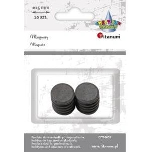 TITANUM Magnets straddling black 15mm 10pcs