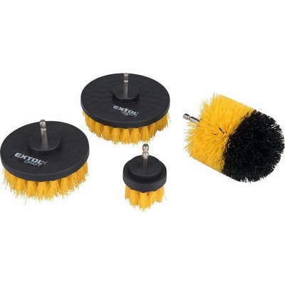 Sada čistících kartáčů na vrtačku 4ks, stopka 1/4"x25mm (904000)
