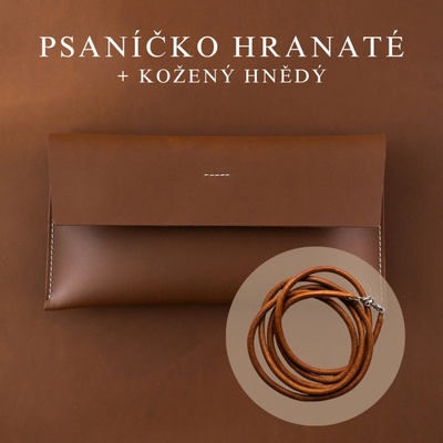 Wood Style psaníčko Hranaté kožený Hnědý Hnědé