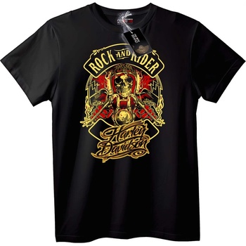 NOONEBRAND Тениска Рок и Ездач на Harley-Davidson - S, White