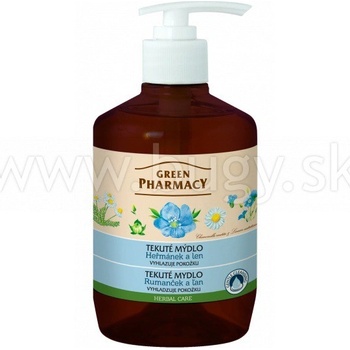 Green Pharmacy Rumanček a ľan -tekuté mydlo pre vyhladenie pokožky 460 ml