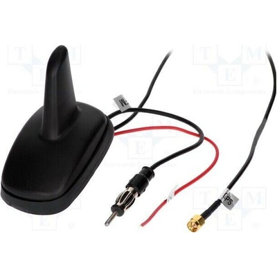 4CARMEDIA ANT.S02.05 Antenna: automotive; SHARK; AM,FM,GPS; DIN,SMA-A; 12VDC; RG174