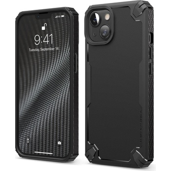 elago Armor Case - удароустойчив силиконов (TPU) калъф за iPhone 13 (черен)
