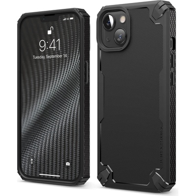 elago Armor Case - удароустойчив силиконов (TPU) калъф за iPhone 13 (черен)