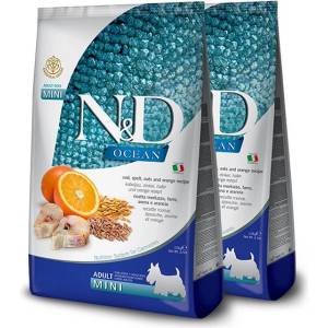 FARMINA N&D куче OCEAN Възрастен Мини Треска и Портокал 2 x 7 кг