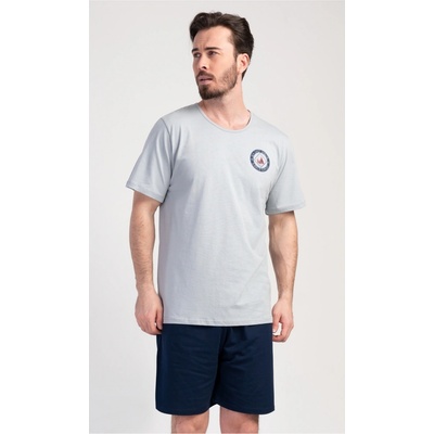 Vienetta Man pánské pyžamo šortky Sea šedá