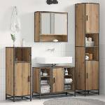 vidaXL Комплект мебели за баня 3 бр. Дъб 35 x 37, 5 x 188, 5 см (3402481)