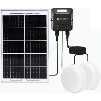 Aigostar - LED соларна лампа 2xLED/35W/12V 6000 mAh 6500K пр. 16, 8 см (AI2009)