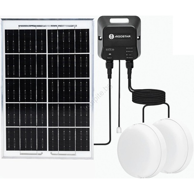 Aigostar - LED соларна лампа 2xLED/35W/12V 6000 mAh 6500K пр. 16, 8 см (AI2009)