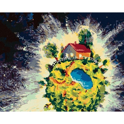 zuty Malování Podle Čísel Malý Princ A Jeho Planeta 40 x 50 Cm Plátno Rám