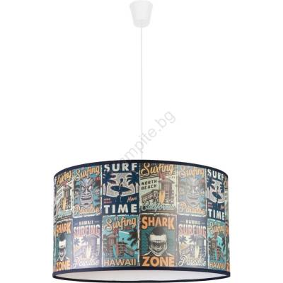 Duolla - Детски пендел PRINT M 1xE27/40W/230V Ø 35 см постери (DU80931)