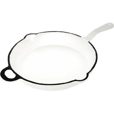 Český smalt GOURMETINA Litinová smaltovaná pánev MAGDALENA Papírově bílá 28 cm