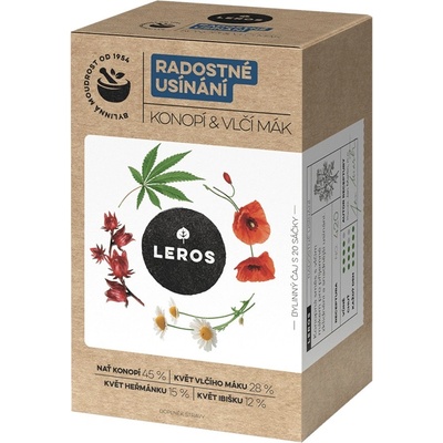 Leros Radostné usínání Konopí & Vlčí mák 20 x 2 g