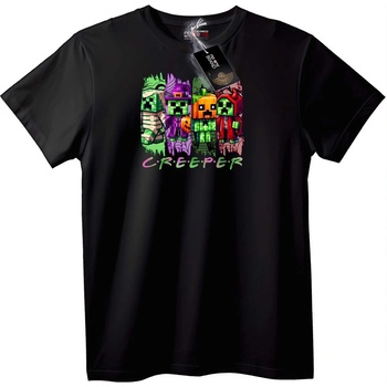 NOONEBRAND Тениска Крийпъри от Minecraft - 2XL, White
