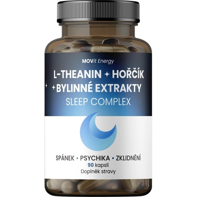 MOVit Sleep Complex L-Theanin + Hořčík + Bylinné extrakty 90 kapslí