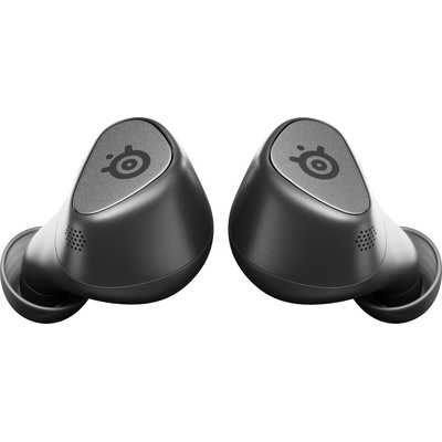 Слушалки SteelSeries Arctis GameBuds - White, безжични, Bluetooth, USB, микрофон, гейминг, тип "тапи" Active Noise Cancellation, IP55 защита, до 10 часа време на работа, бели (SS-61682)