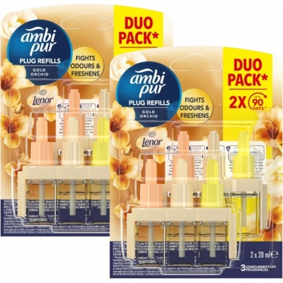 Ambi Pur 3Volution náplň do elektrického osviežovača vzduchu Gold Orchid 2 x 20 ml