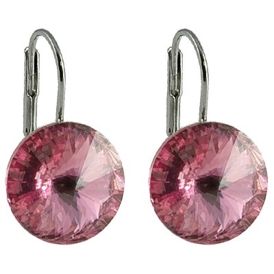 Klimm Rivoli růžové se Swarovski Elements Rose 12992