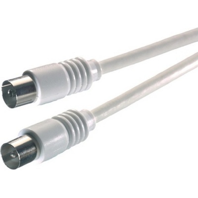 Vivanco Коаксиален кабел Vivanco - 19317, M/F, 1.5m, бял (19317)