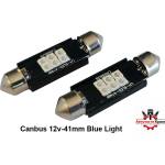  Крушки -Led- Сулфидни 12V-41mm Сини к-т 6104-41 ('264443)