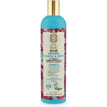 Natura Siberica Super Siberica Limonnik, Ginseng & Biotin Shampoo for All Hair Types 400 ml