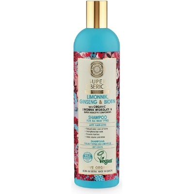 Natura Siberica Super Siberica Limonnik, Ginseng & Biotin Shampoo for All Hair Types 400 ml
