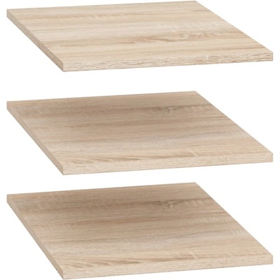 BRW Рафтове за гардероб 3 броя nepo plus szf3d2s дъб сонома