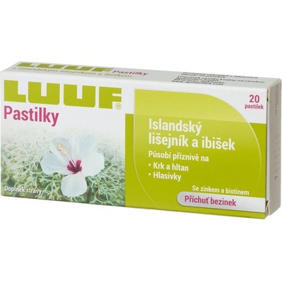 Luuf Pastilky Islandský lišejík a ibišek 20 pastilek