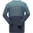 Alpine Pro Desion modrá pánsky bavlnený sveter nax modrá/tyrkysovo