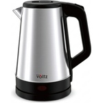 Voltz Електрическа кана Oliver Voltz OV51230AB, 1500W, 1.8 л, 360° основа, Корпус от неръждаема стомана, Инокс/черен Електрически кани