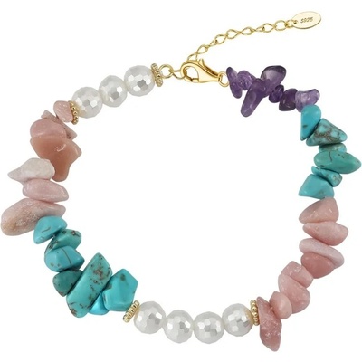 Majya stříbrný náramek ADAMA pozlacený 11355