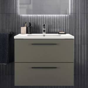 Ideal Standard i. life B стенен долен шкаф, матово кварцово сиво, 2 чекмеджета, 80 см (T5272NG)