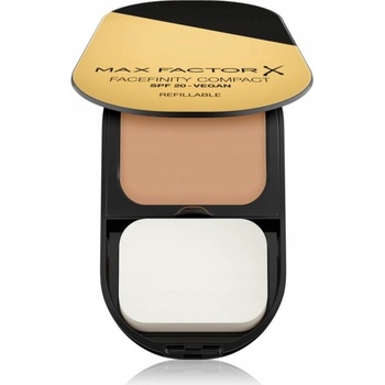 Max Factor Facefinity Refillable kompaktný zmatňujúci make-up SPF20 001 Porcelain 10 g