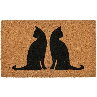 Clayre & Eef s mačkami Cat Hnedá 75 x 45 x 1 cm