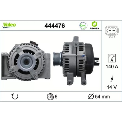 VALEO Alternátor VALEO RE-GEN REMANUFACTURED VA 444476