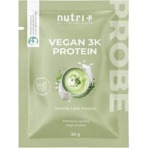 nutri + Пробен размер на вегански 3K протеин на прах - Matcha-Latte
