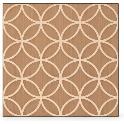 Takoy Samolepiaci dizajnový panel na stenu imilio Loop 60x60 dub medový na béžovom podklade-HT-01777 | 60 x 60 cm