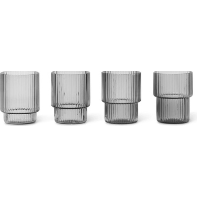 Ferm LIVING Poháre na alkohol Ripple dymové 4 x 60 ml