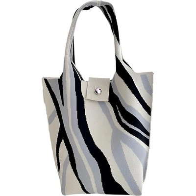 Annam Tote bag přes rameno černo-45 × 28 cm šedá