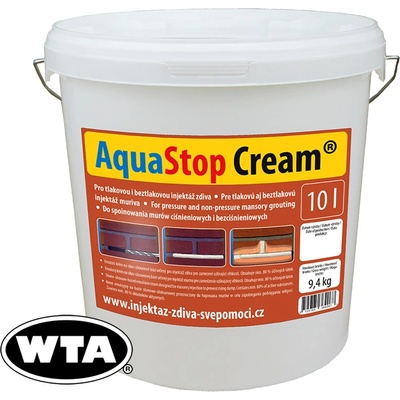 AquaStop Cream 10l injektážní krém pro sanaci zdiva krémovou injektáží proti vlhkosti – Zbozi.Blesk.cz