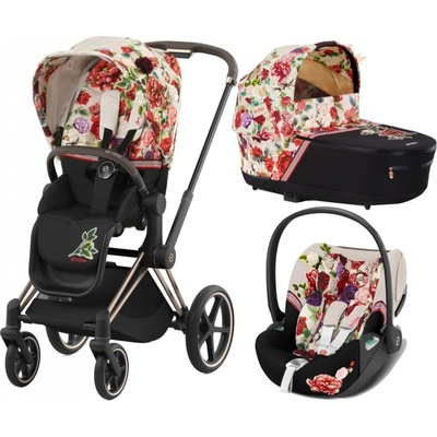 CYBEX Rám Priam 4.0 Seat Pack Lux Carry Cot + Cloud T i-Size Spring Blossom 2025 Light – Zbozi.Blesk.cz