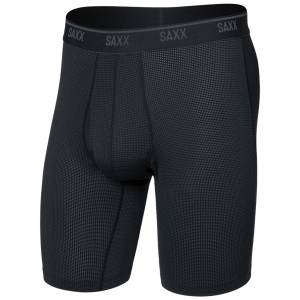 Saxx Quest Quick-Dry Mesh Long Boxer Brf Fly Размер: L / Цвят: черен