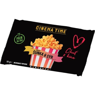 Cinema Time Mikrovlnný popcorn Premium šunka a sýr 90 g – Zboží Dáma