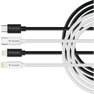 Verbatim 32392 USB USB C samec - Apple Lightning samec 27W 1m černo-bílý