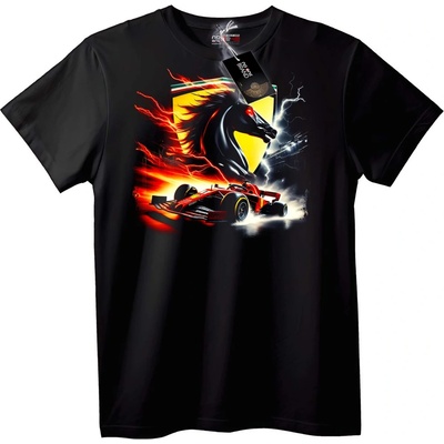 NOONEBRAND Тениска Ferrari състезание - 7XL, Black