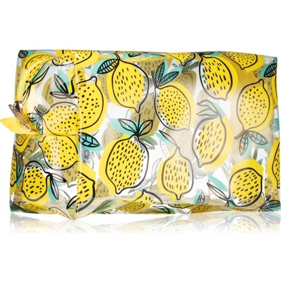 BrushArt Accessories Transparent cosmetic bag Lemon
