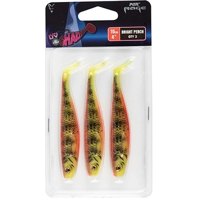 Fox Rage Pro Shad Ultra Uv Pacs Bright Perch 10cm 3ks