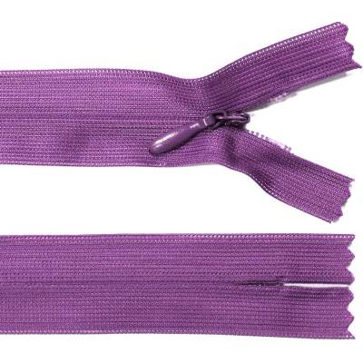 Spirálový zip no.3 skrytý nerozepínací 60cm - více barev color: 739 fialová