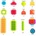 LEAN Toys Set of Blocks in a Box of 200 Multicolored Elements